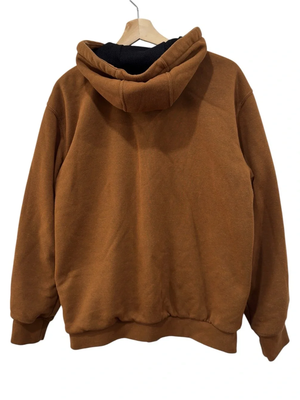 Carhartt Rain Defender Thermal Men's Brown Hooded Zip-Up Sweatshirt Jacket